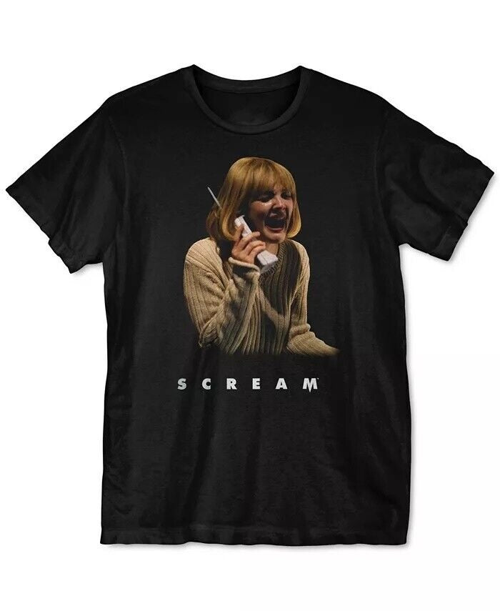 Camiseta gráfica masculina Goodie Scream, preta, tamanho grande