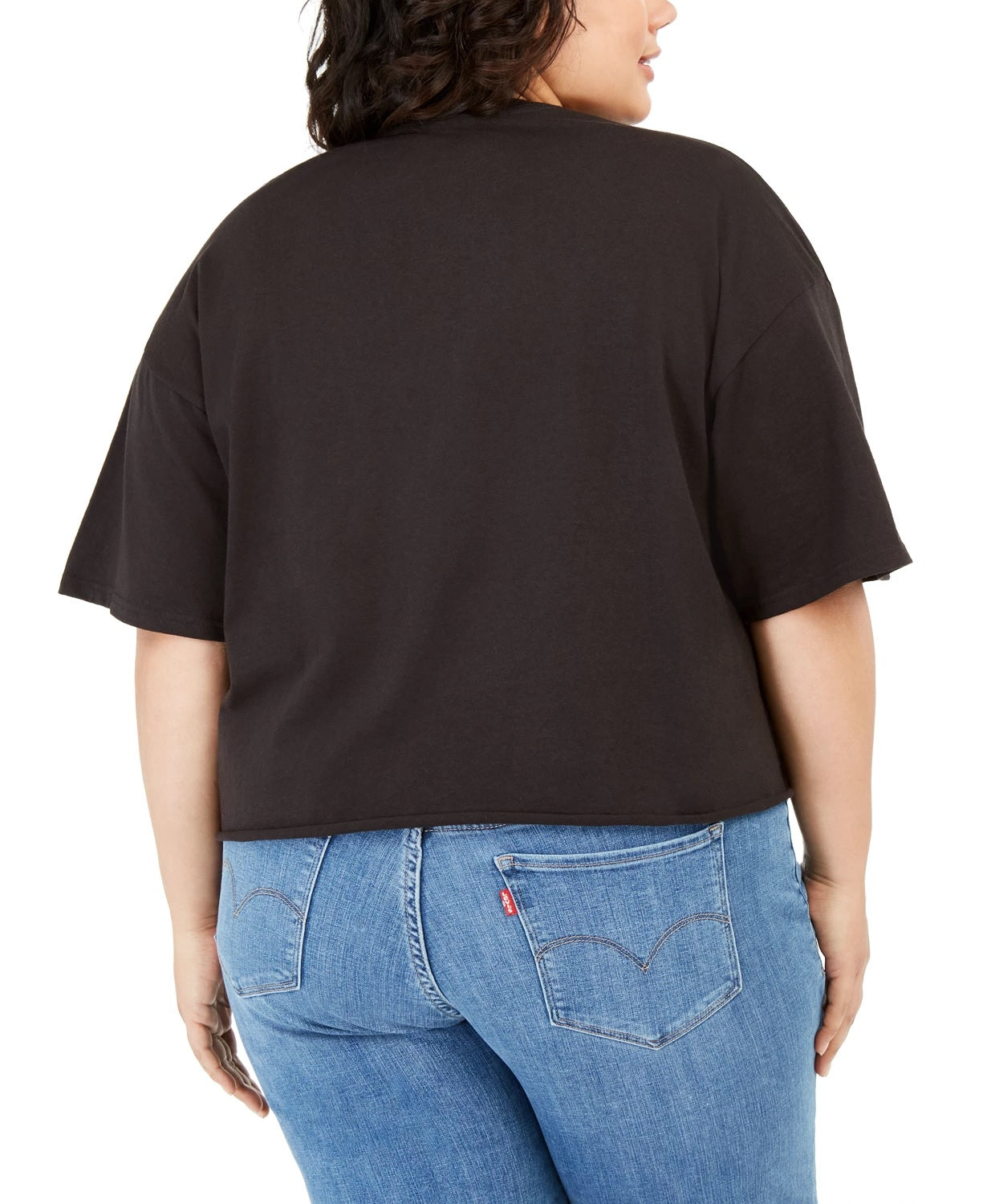 Camiseta feminina plus size True Jedi da Mighty Fine, preta, tamanho 2X