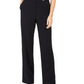 Calça social feminina Calvin Klein Petite, cintura alta, com botões, azul, tamanho 8 Petite