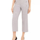 Calça curta de sarja Calvin Klein feminina com bolso e zíper, cinza, tamanho 12, pequena