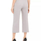 Calça curta de sarja Calvin Klein feminina com bolso e zíper, cinza, tamanho 12, pequena