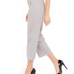 Calça curta de sarja Calvin Klein feminina com bolso e zíper, cinza, tamanho 12, pequena