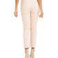 Calça social feminina Calvin Klein Petite com perna reta, rosa, tamanho 14 P