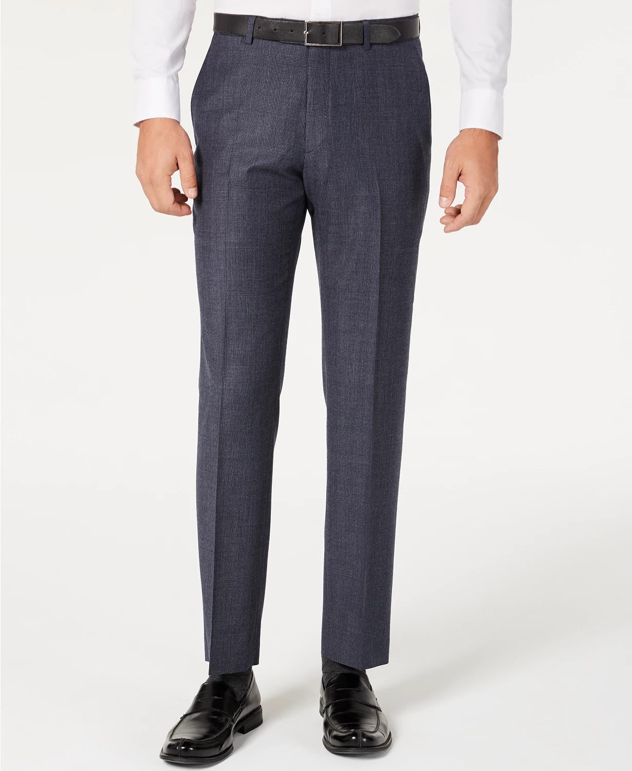 Tommy Hilfiger Masculino Modern-Fit THFlex Stretch Azul Xadrez Calça Separada Tamanho Marinho 30X30