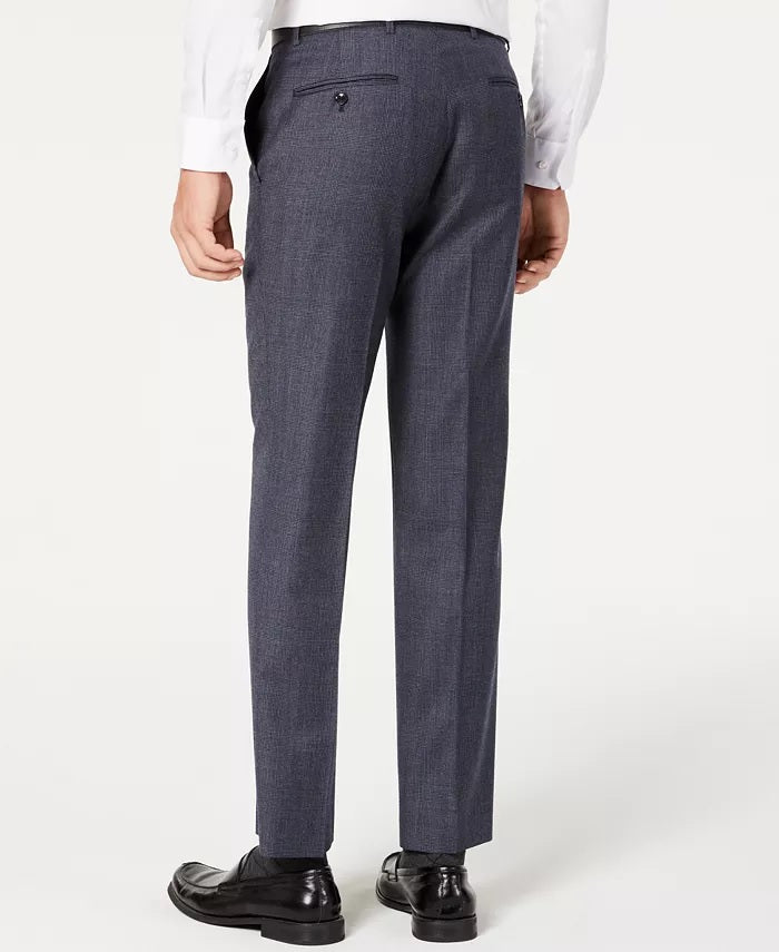 Tommy Hilfiger Masculino Modern-Fit THFlex Stretch Azul Xadrez Calça Separada Tamanho Marinho 30X30