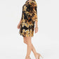 Vestido de chiffon floral com decote em V, amarelo escuro, tamanho 8, pequeno, da Connected Women