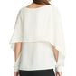 Top estilo capa feminino DKNY, branco, tamanho médio