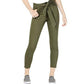 Calça jeans curta com cinto Vanilla Star feminina, verde, tamanho 13