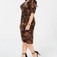 Vestido tubinho plus size da Connected Women's Trendy Surplice, Rustcopper, tamanho 18W