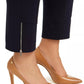 Calça curta plus size Calvin Klein feminina com bolso e zíper, azul, tamanho 18W