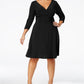 Vestido feminino plus size com babados e corte A, preto, tamanho 3X, da NY Collection