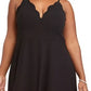 Vestido feminino plus size da moda sem palavras, com fenda alta e baixa, preto, tamanho 1X