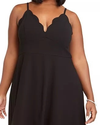 Vestido feminino plus size da moda sem palavras, com fenda alta e baixa, preto, tamanho 1X