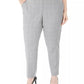 Calça Calvin Klein Plus Size Estampada com Cinto Cinza Tamanho 16 Plus Feminina