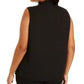 Blusa Calvin Klein Feminina Sem Mangas Gola Babada Preta Tamanho 2X