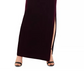Vestido de veludo feminino XSCAPE Petite Drape-Front, tamanho 8, roxo, Lt/Pas