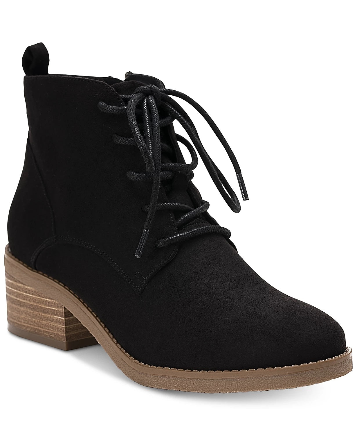 Botas femininas estilo &amp; co Rizio com cadarço, pretas, tamanho 6 M