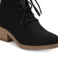 Botas femininas estilo &amp; co Rizio com cadarço, pretas, tamanho 6 M