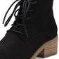 Botas femininas estilo &amp; co Rizio com cadarço, pretas, tamanho 6 M