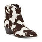 INC International Concepts Latisha Western Bootie Sapatos Femininos Brancos Tamanho 5 M