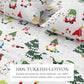 Turkish Cotton Christmas Flannel Sheet Set - Whittaker Collection