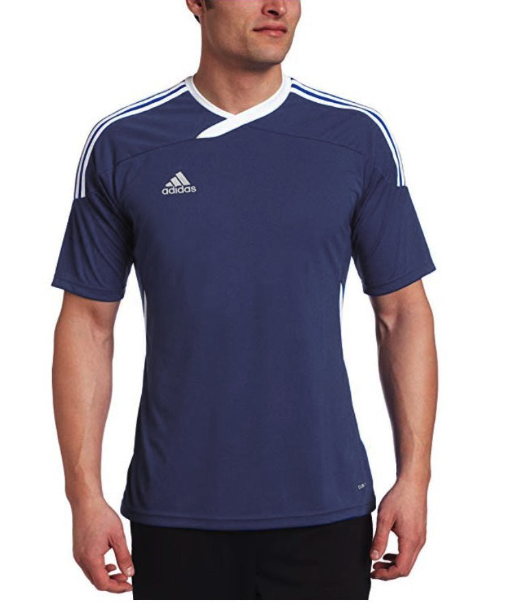 Camiseta Adidas Tiro 11 Infantil Azul Marinho/Branco Tamanho Juvenil