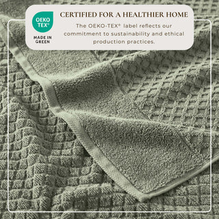 Cotton Diamond Waffle Weave Bath Towel Set - Grayson Collection