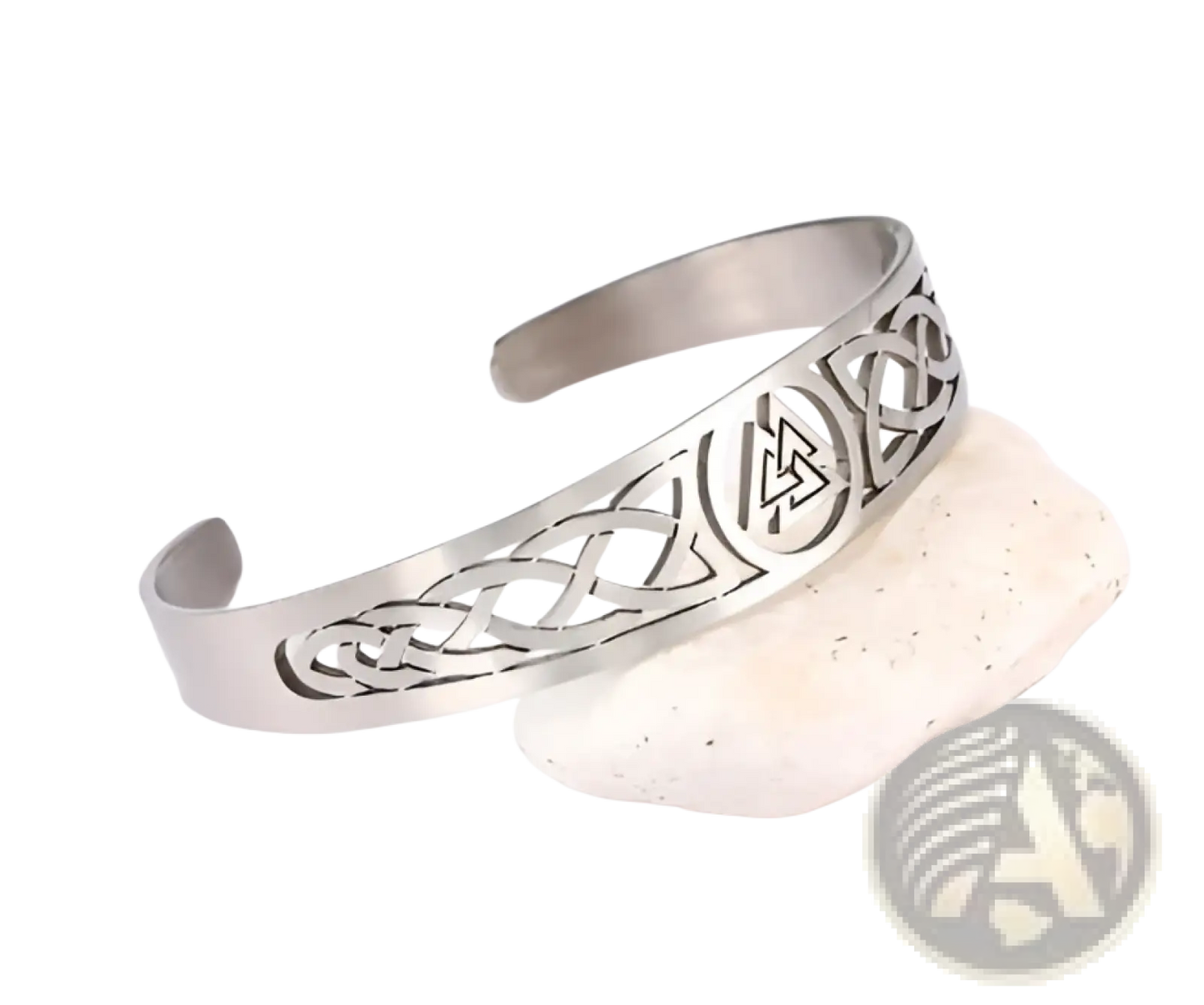 Valknut Celtic Knot Stainless Steel Cuff Bracelet