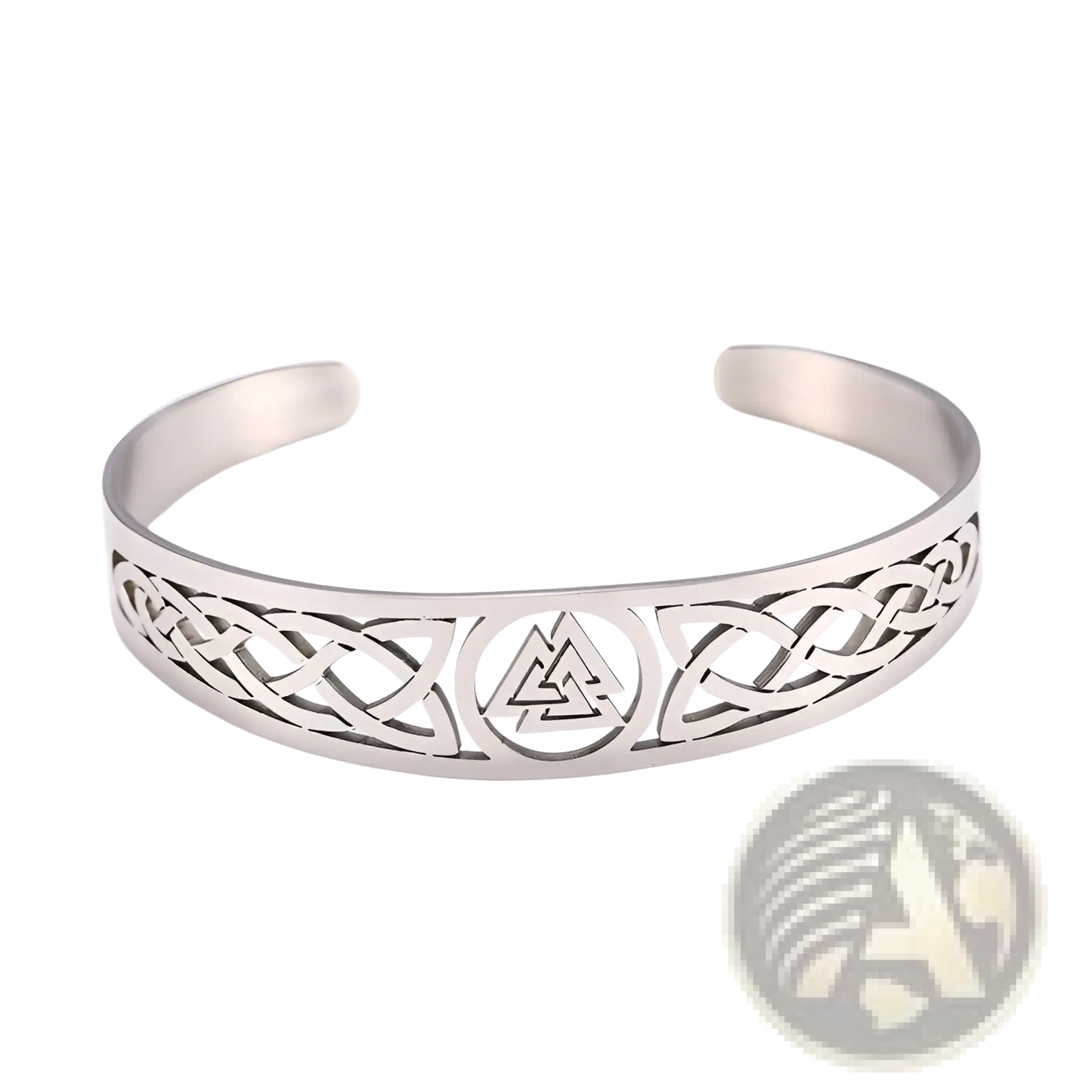 Valknut Celtic Knot Stainless Steel Cuff Bracelet