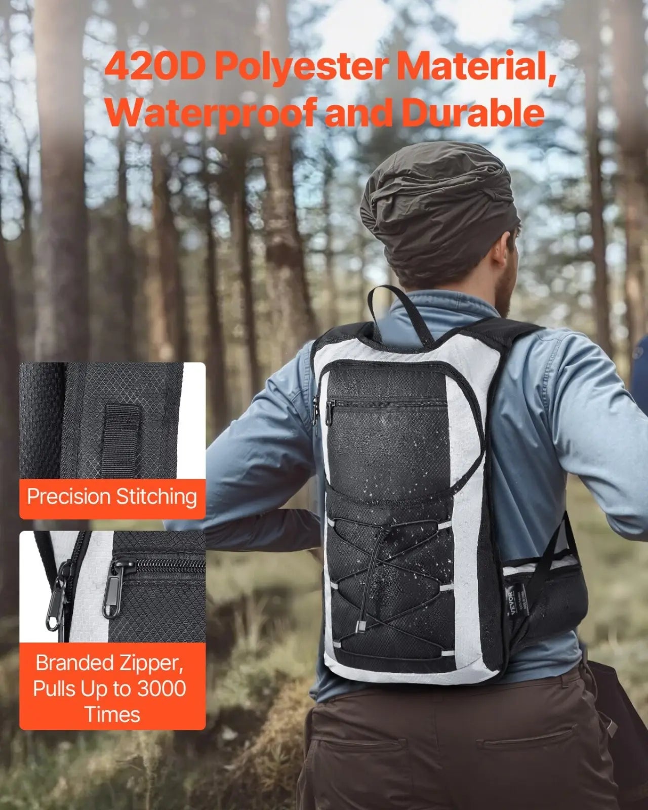 Vevor 15l Insulated Hydration Backpack with 3l Water Bladder