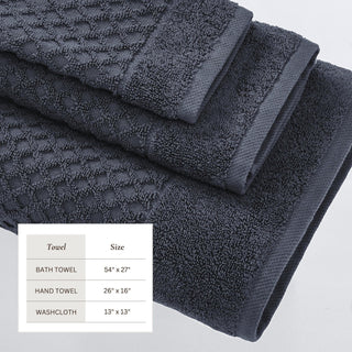 Cotton Diamond Waffle Weave Bath Towel Set - Grayson Collection