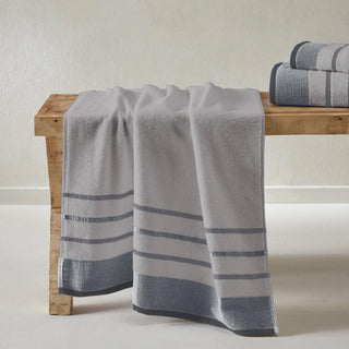 Decorative Cotton Stripe Bath Towel Set - Noelle Collection