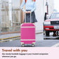 Hardshell Luggage Sets With Bags Lightweight Suitcase Double Spinner Wheels With TSA Lock ,Single Vintage Luggage 24 IN,Pink