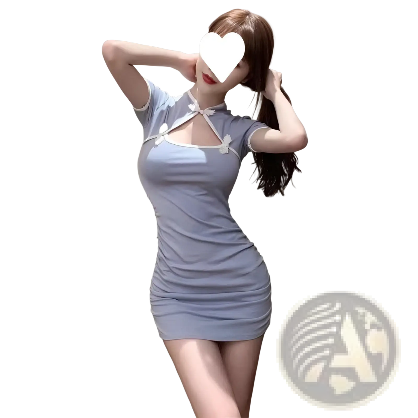 Vintage Bow Accent Bodycon Mini Dress