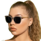 Vintage Cat Eye Sunglasses with Gold Chain Detail
