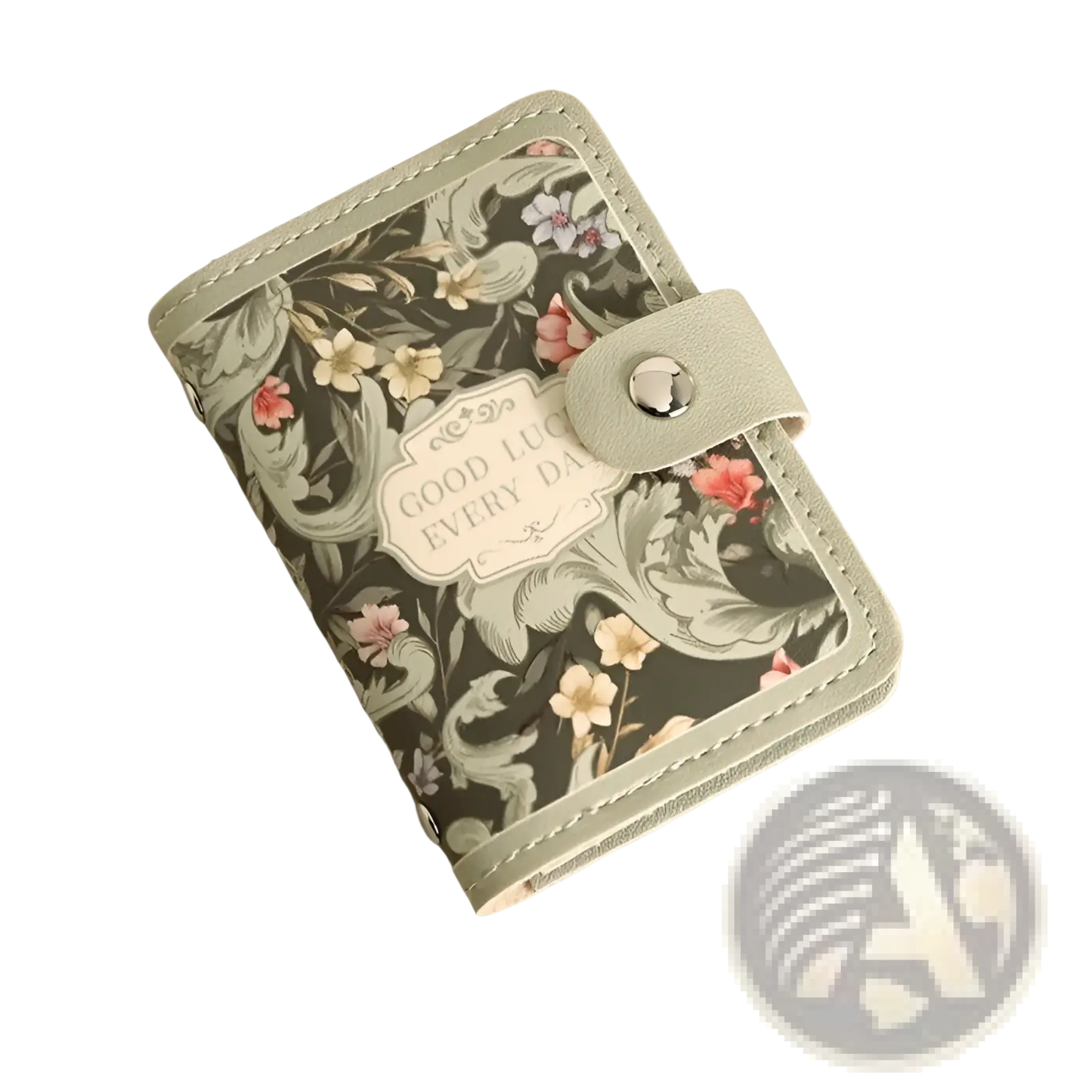 Vintage Floral Leather Card Holder Wallet