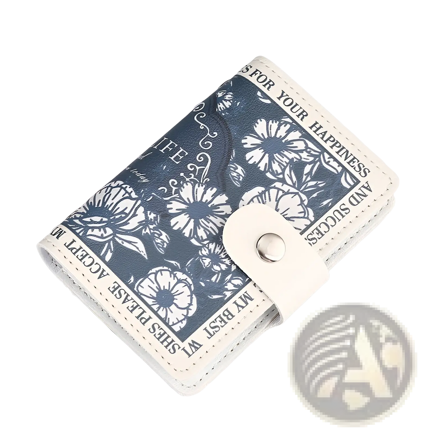 Vintage Floral Pu Leather Multi Slot Card Holder Wallet