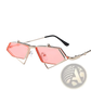 Vintage Geometric Gold Metal Frame Sunglasses