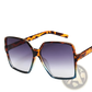 Vintage Geometric Oversized Uv400 Gradient Sunglasses