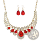 Vintage Gold Teardrop Crystal Bridal Jewelry Set