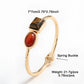 Vintage Hammered Gold Bangle with Multi Gemstone Accents