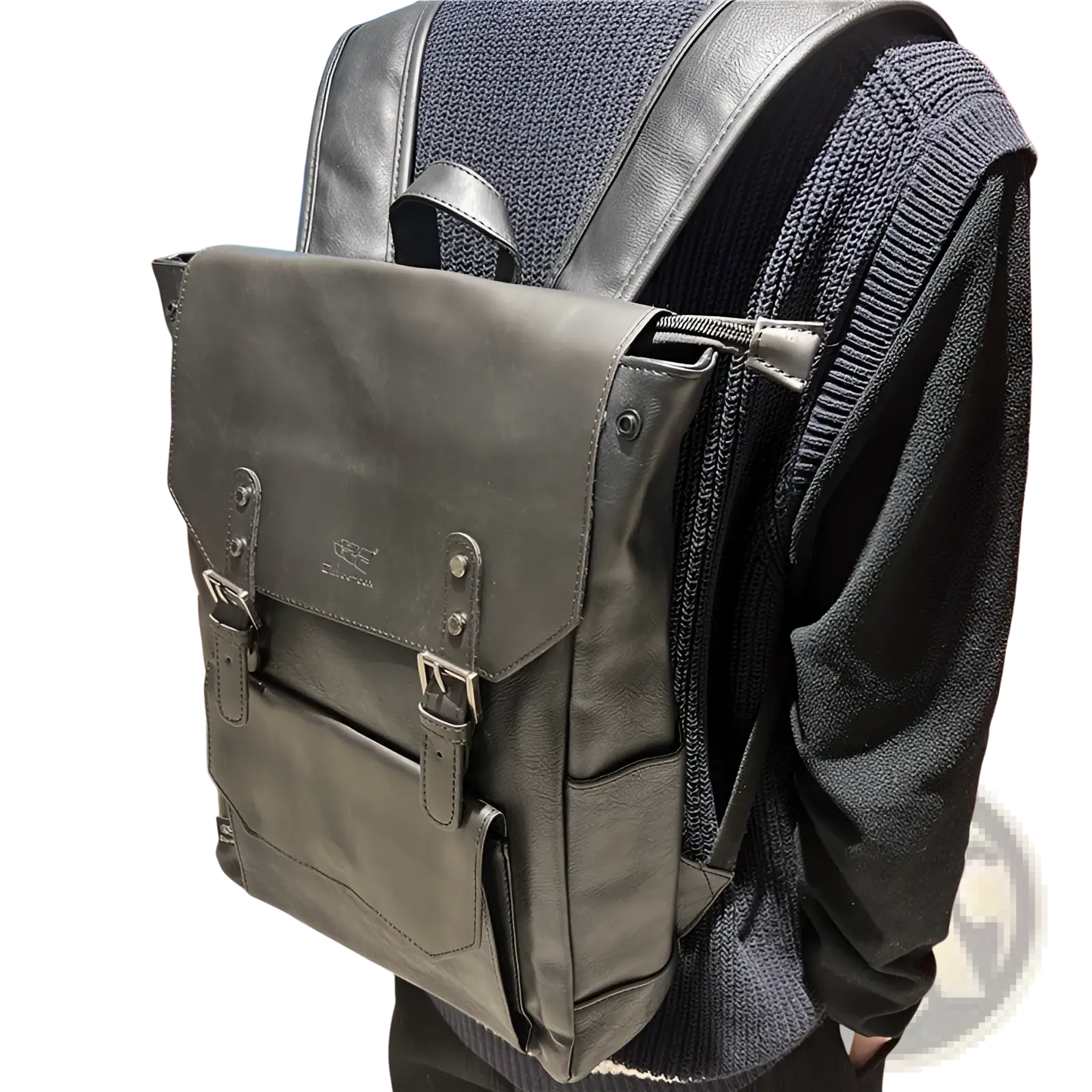 Vintage Leather College Backpack Large Capacity Travel Bag