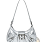 Vintage Leather Shoulder Bag with Buckle Details