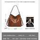 Vintage Leather Tote Bag Multi Pocket Shoulder Purse