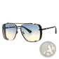 Vintage Mesh Aviator Gradient Uv400 Sunglasses
