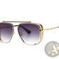 Vintage Mesh Aviator Gradient Uv400 Sunglasses