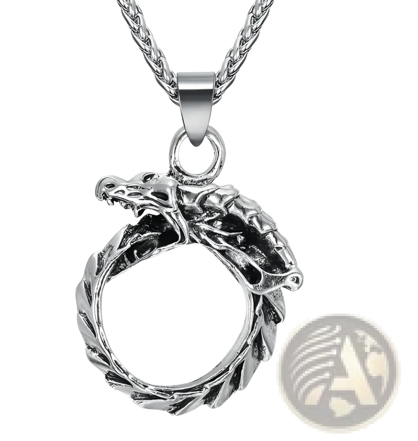 Vintage Nordic Rune Pendant Stainless Steel Viking Necklace