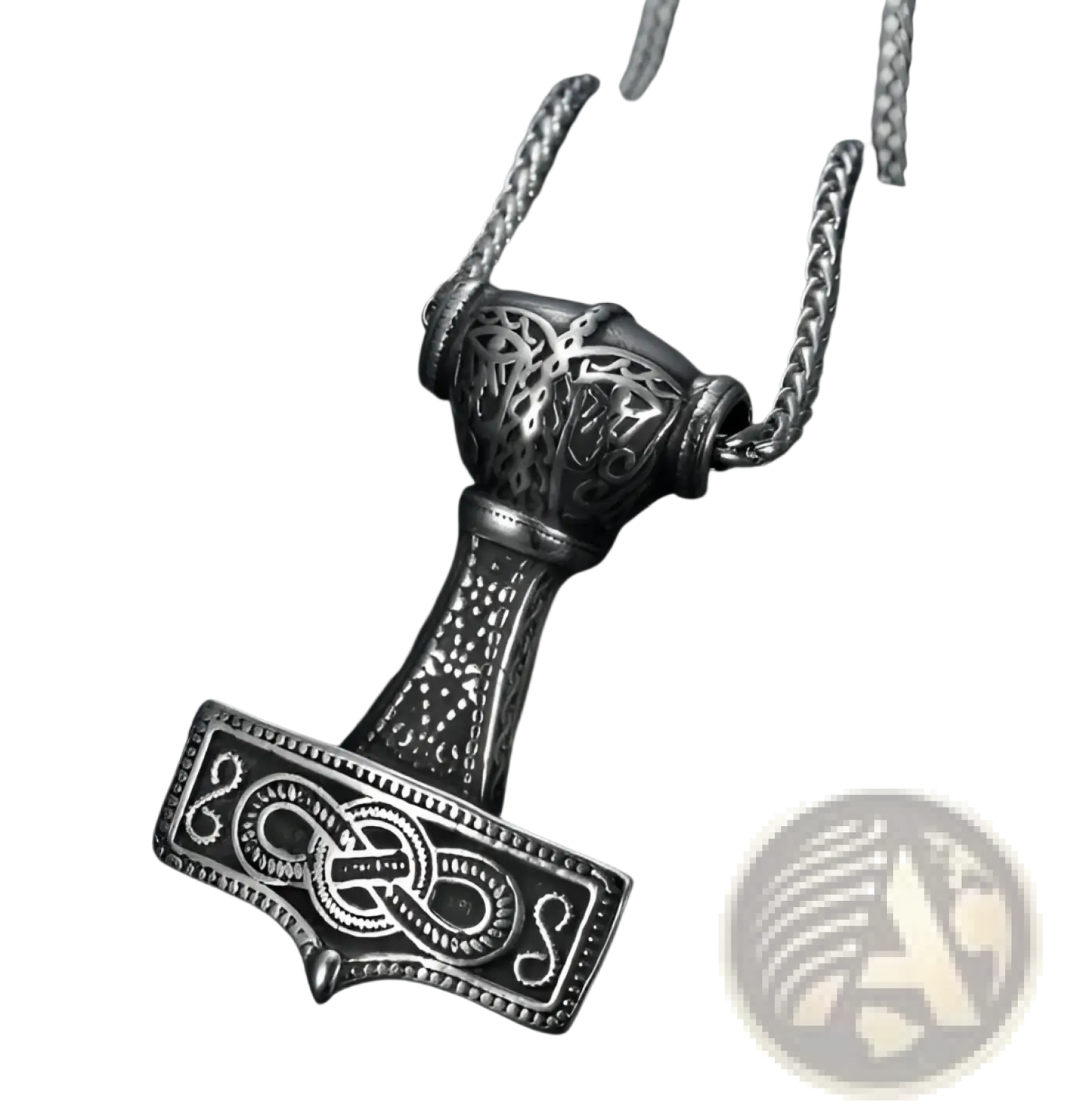 Vintage Nordic Rune Pendant Stainless Steel Viking Necklace