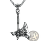 Vintage Nordic Rune Pendant Stainless Steel Viking Necklace