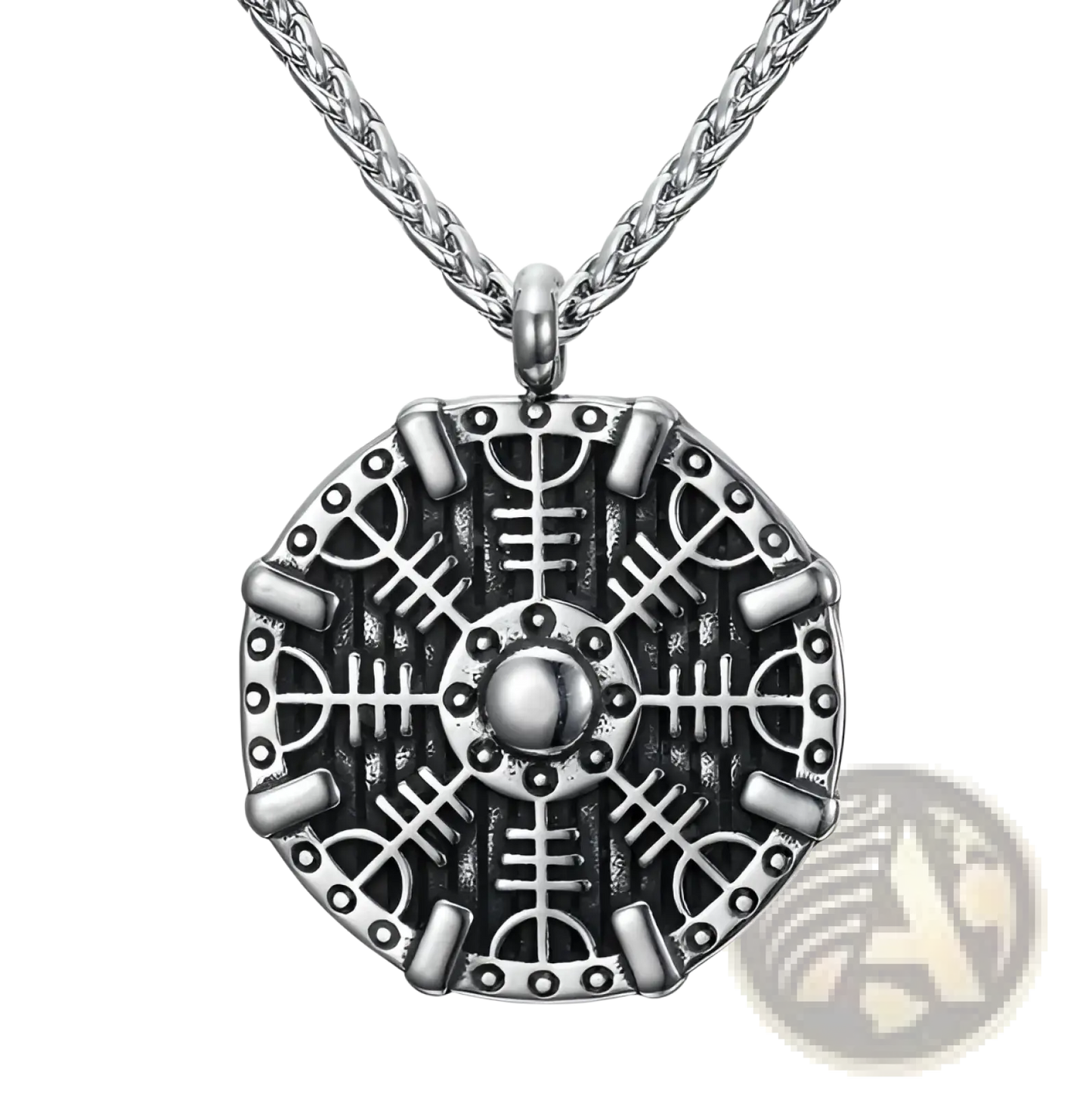 Vintage Nordic Rune Pendant Stainless Steel Viking Necklace